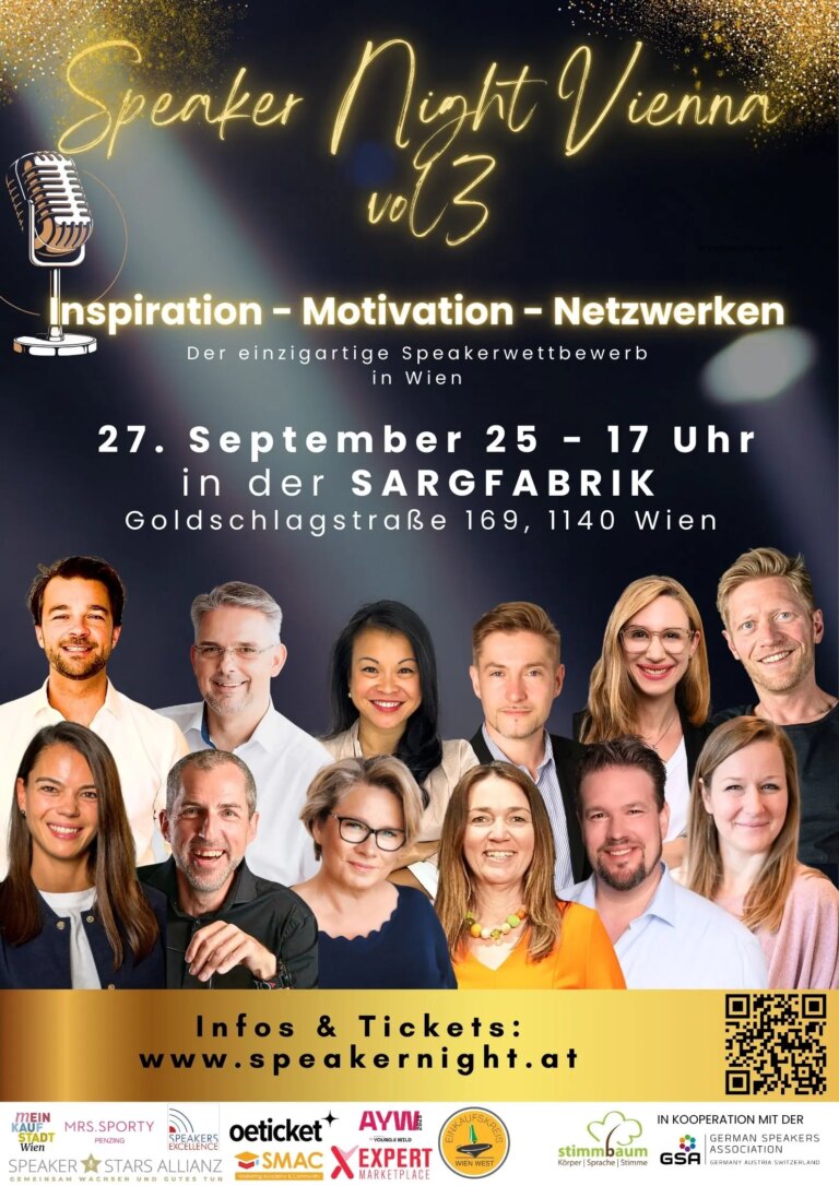 Speakernight Vienna Vol III - Das Speaker-Line-Up 27.9.25 Speakerwettbewerb